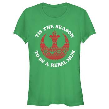 Juniors Womens Star Wars Christmas Rebel Mum T-Shirt