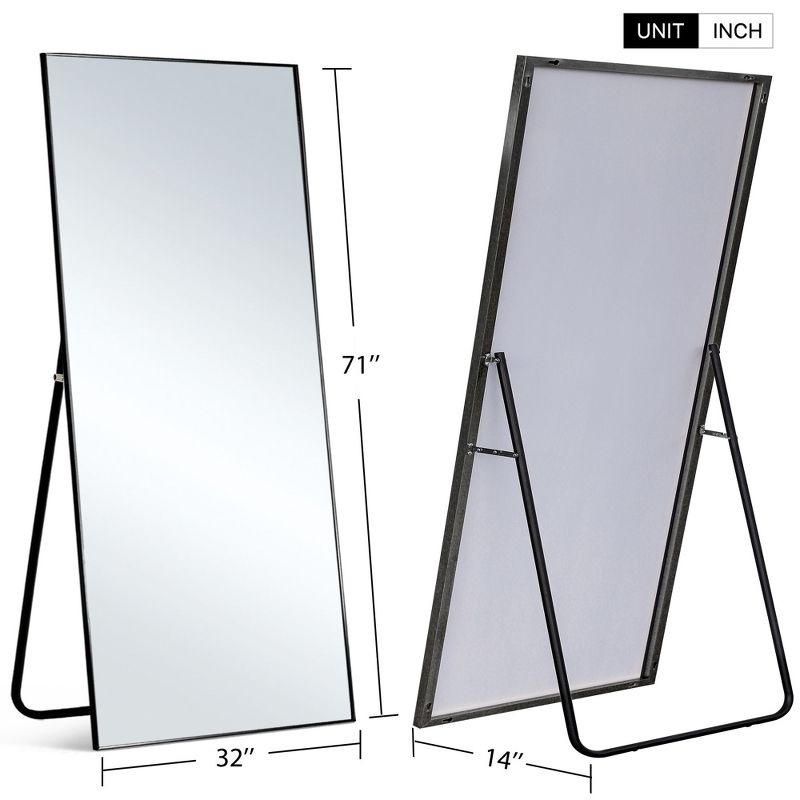 Neutypechic Metal Framed Rectangle Full Length Mirror, 4 of 10