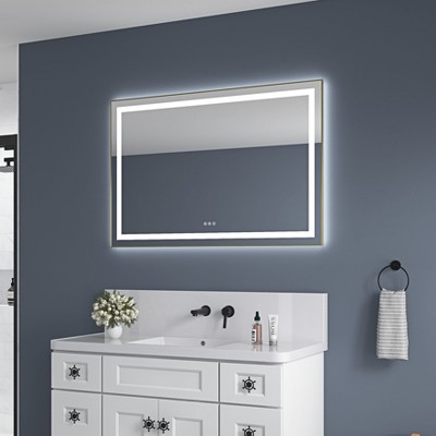 Sapphtopaz Bathroom Wall Mirror,Vanity Mirror with Metal Frame, Wall Mounted Bathroom Mirrors Anti-Fog for Over Sink,Bedroom,Entryway,Living Room