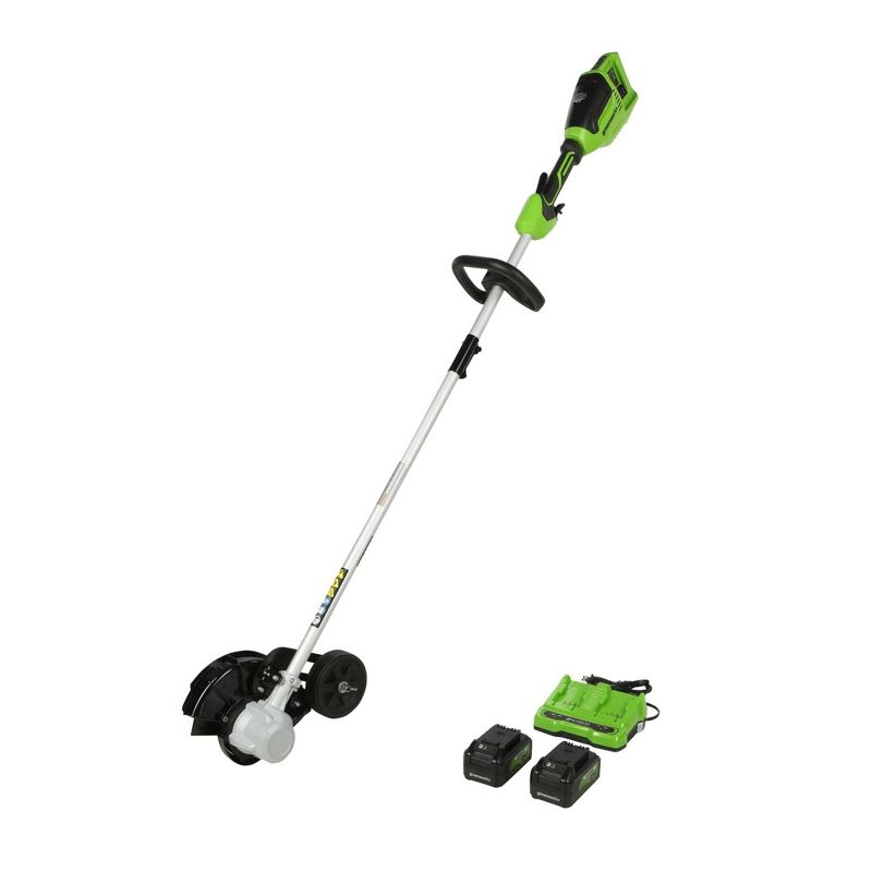 Greenworks POWERALL 8&#34; 24V 4Ah Cordless Brushless Edger Kit with 2 Batteries and Dual Port Rapid Charger, 1 of 10