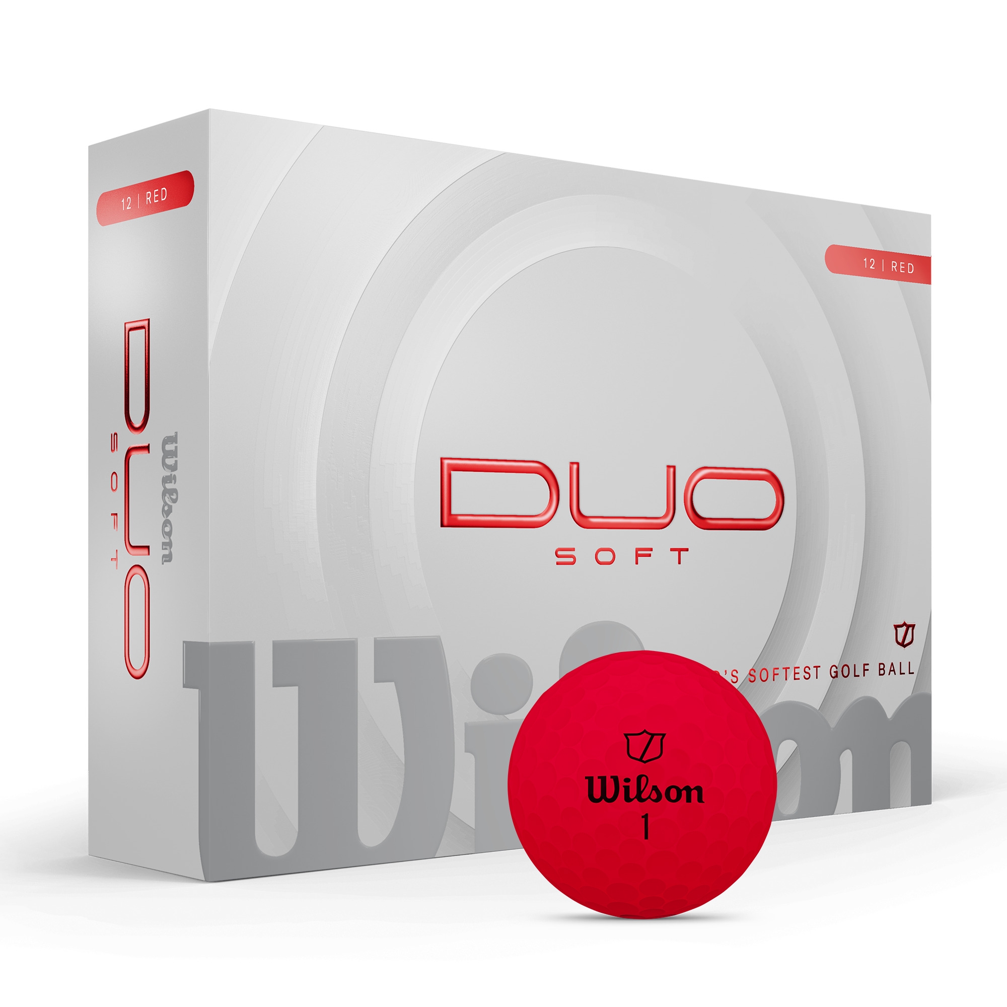Wilson DUO Soft Red Golf Balls - 12pk