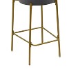 CAVINAS Velvet Dining Chairs Set of 2,Upholstered Bar Stools with Backrest,Kitchen Chairs with Footrest,Round Dining Room Chairs with Metal Frame - 4 of 4
