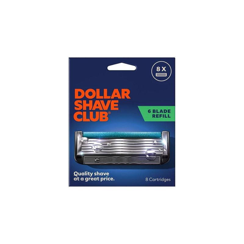 Dollar Shave Club 6-Blade Razor Refill - Compatible with 4 and 6 Blade Handles - 8ct, 3 of 9
