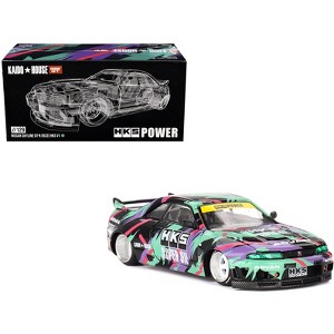 Nissan Skyline GT-R (R33) "HKS V1" RHD Black with Graphics "Kaido House" Special 1/64 Diecast Model Car by Mini GT - 1 of 4