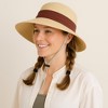 Anna-Kaci Women's Wide Brim Straw Hat with Twisted Bow Back Detail and Sun Protection Design - 3 of 4