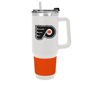 NHL Philadelphia Flyers White Colossus Travel Mug with Team Color Silicon Gripe - 40oz - 1 of 4