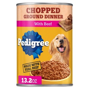Pedigree Chopped Ground Dinner Wet Dog Food with Beef - 13.2oz - 1 of 4