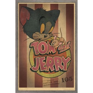 Trends International Tom And Jerry - Stripes Framed Wall Poster Prints - 1 of 4