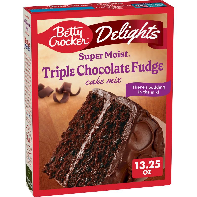 Betty Crocker Triple Chocolate Fudge Super Moist Cake Mix - 13.25oz, 1 of 10