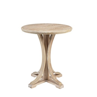 Fatima Round Accent Table Wheat