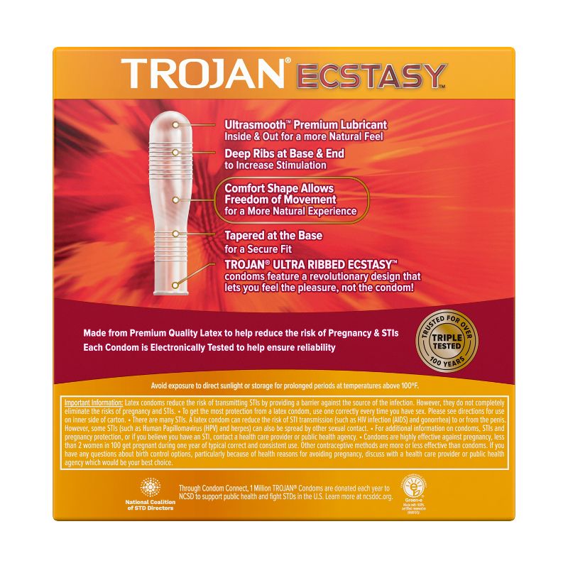 Trojan Simulations Ecstasy Ultrasmooth Lube Condoms - 26ct, 3 of 10