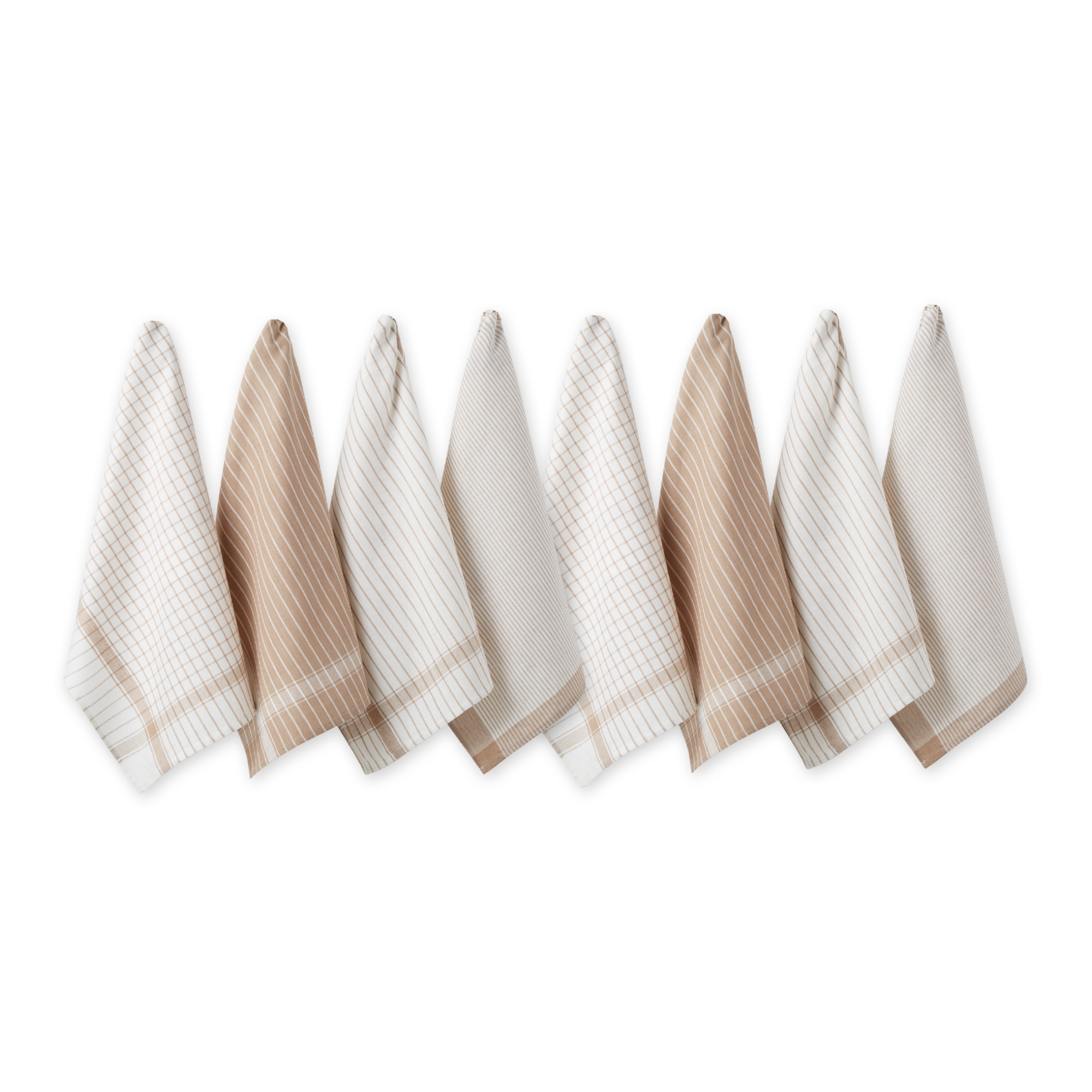 Design Imports Taupe Basic Dishtowel Set/8