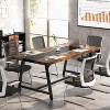 Okak Modern Large Executive Desk Office Computer Desk with Thick Metal Frame,Spacious Business Conference Table for Office,Studio - 2 of 4