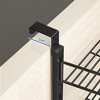 Black 6-Tier Over Door Pantry Organizer - Adjustable metal hanging storage shelves for pantry door organization. - 3 of 4