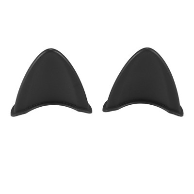 Unique Bargains Motorcycle Cat Ear Style Helmet Decoration Sticker Black 2.48"x2.36"x1.38" 2 Pcs