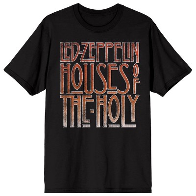 Led Zeppelin Houses Of The Holy Crew Neck Short Sleeve Black Men's T-shirt  : Target