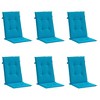 vidaXL Highback Chair Cushion Set of 6 Anthracite Fabric (100% polyester) - 3 of 4