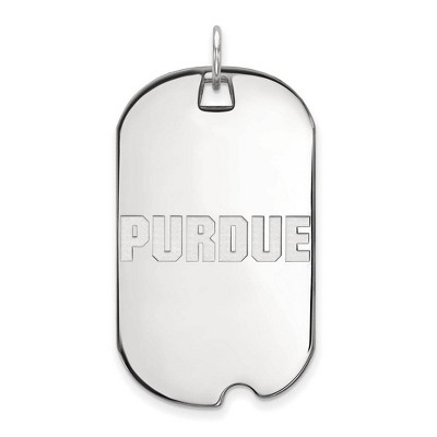 Black Bow Jewelry 14k White Gold Purdue Boilermakers NCAA Large Pendant