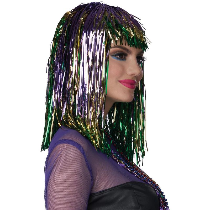 California Costumes Mardi Gras Tinsel Adult Wig, 2 of 4