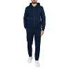 Blu Rock Men's Fleece Lined  Full-Zip Hoodie and Fleece Jogger Sweatpants With Zipper Side Pockets Matching Set - 3 of 4