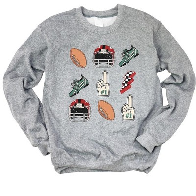 Simply Sage Market Women's Graphic Sweatshirt Football Collage