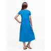 Girls Short Sleeve Pleated Midi Dress - 24sevenKid™ - 3 of 4