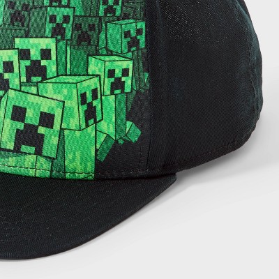 Boys' Minecraft Snapback Hat - Black/Green - image 3