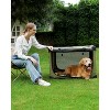APRILSOUL 36 Inch Collapsible Travel Dog Crate for Medium Large Dogs, Portable Dog Crate 4-Door Foldable Soft Kennel - 2 of 4
