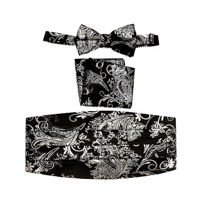 Gioberti Boy's Adjustable Satin and Paisley Cummerbund Set