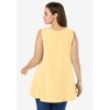 Woman Within Plus Size Sleeveless Fit-And-Flare Tunic Top - 3 of 4