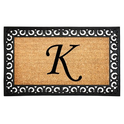 Calloway Mills 104132436K Gabriel Monogram Doormat 24 In. x 36 In. (Letter K)