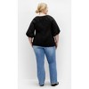 Women's Plus Size Alyssia Top - black | CITY CHIC - image 3 of 4