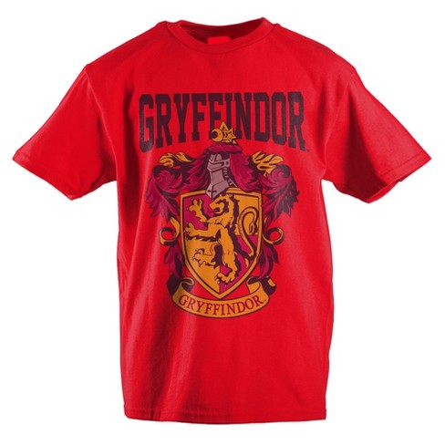 Harry Potter Gryffindor Crest Boy\'s Red T-shirt -xl : Target