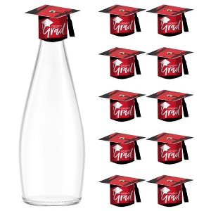 Big Dot of Happiness Red Grad - Best is Yet to Come - DIY Grad Cap Red Graduation Party Bottle Topper Decorations - Set of 20 - 1 of 4