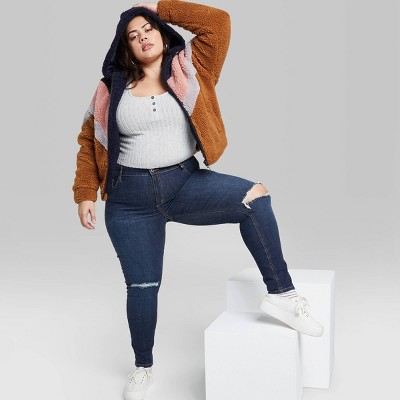 plus size women's high rise jeans