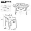 5 Piece Outdoor Garden Dining Set with Cushions and Umbrella Hole,Outdoor Dining Table and 4 Chairs Set,Wood Patio Dining Table Set-Coolbibila - 3 of 4