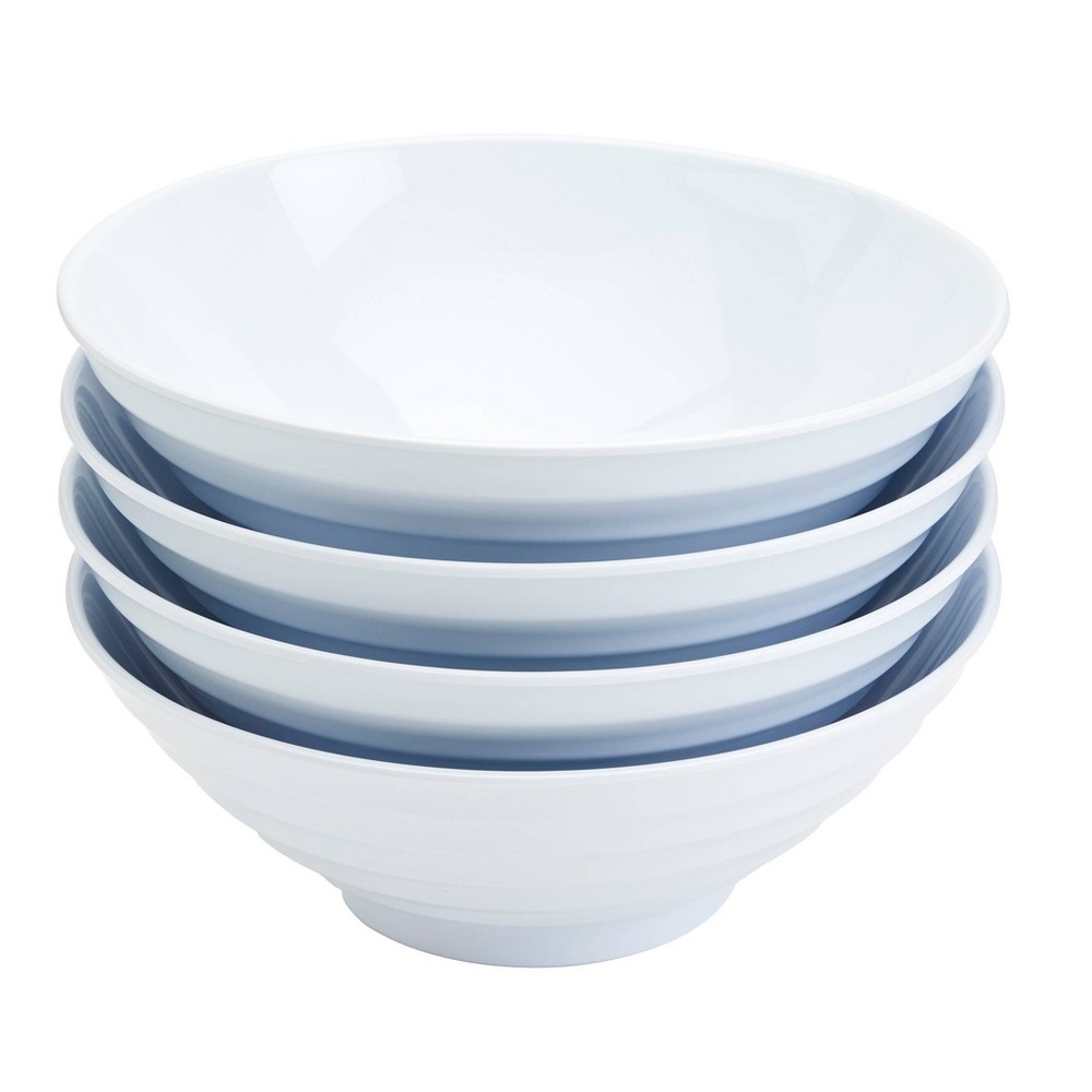 Infuse 4pc 8" Melamine Ramen Bowls White