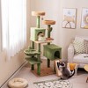 Tangkula 63" Cactus Cat Tree for Indoor Cats w/Sisal Scratching Posts & Ladder Basket Bed - 2 of 4
