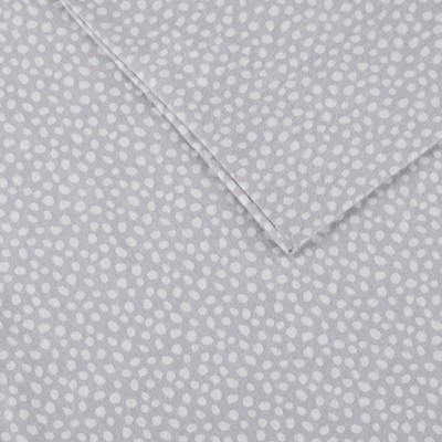 Full Gray Dots Cotton Flannel Sheet Set