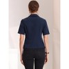 Allegra K Women's Regular Fit Shawl Collar Open Front Short Sleeve Work Office Suit Blazer - 4 of 4