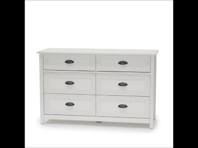 Soft White Countrified Horizontal Dresser with Extra Deep Storage