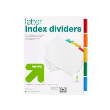 5ct Letter Index Dividers - up & up™