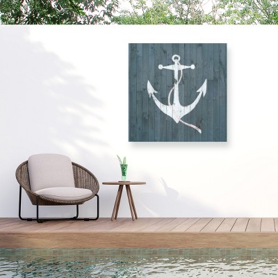"Nautical Plank Iv" Outdoor Canvas