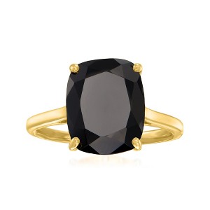 Ross-Simons Black Onyx Ring in 18kt Gold Over Sterling - 1 of 4