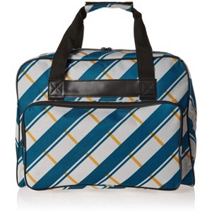 Janome Plaid Universal Sewing Machine Tote Bag, Canvas - Blue - 1 of 1