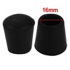 Unique Bargains Rubber Floor Protector Furniture Feet Covers Chair Leg Caps 16mm Inner Dia Black 10 Pcs - 2 of 3