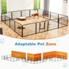 FURNIinspire Pet Crates And Houses Dog Playpen Indoor Fence, Outdoor Heavy Duty 16 Pet Playpen Dog Exercise Pen, 23.6" Height, Black - 4 of 4