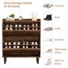 Shoe Cabinet, Hidden Storage Organizer with Adjustable Shelf, Freestanding for Entryway, Hall, Living Room - 4 of 4
