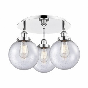 Canton - 3 Light Flush Mount In Art Deco Style-11.88 Inches Tall and 19.75 Inches Wide - 1 of 1
