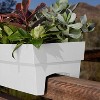Bloem  24" Finley Rectangle Deck Rail Planter,Fits Rail Sizes between 3" - 6" Wide, 2 Pack - 2 of 4